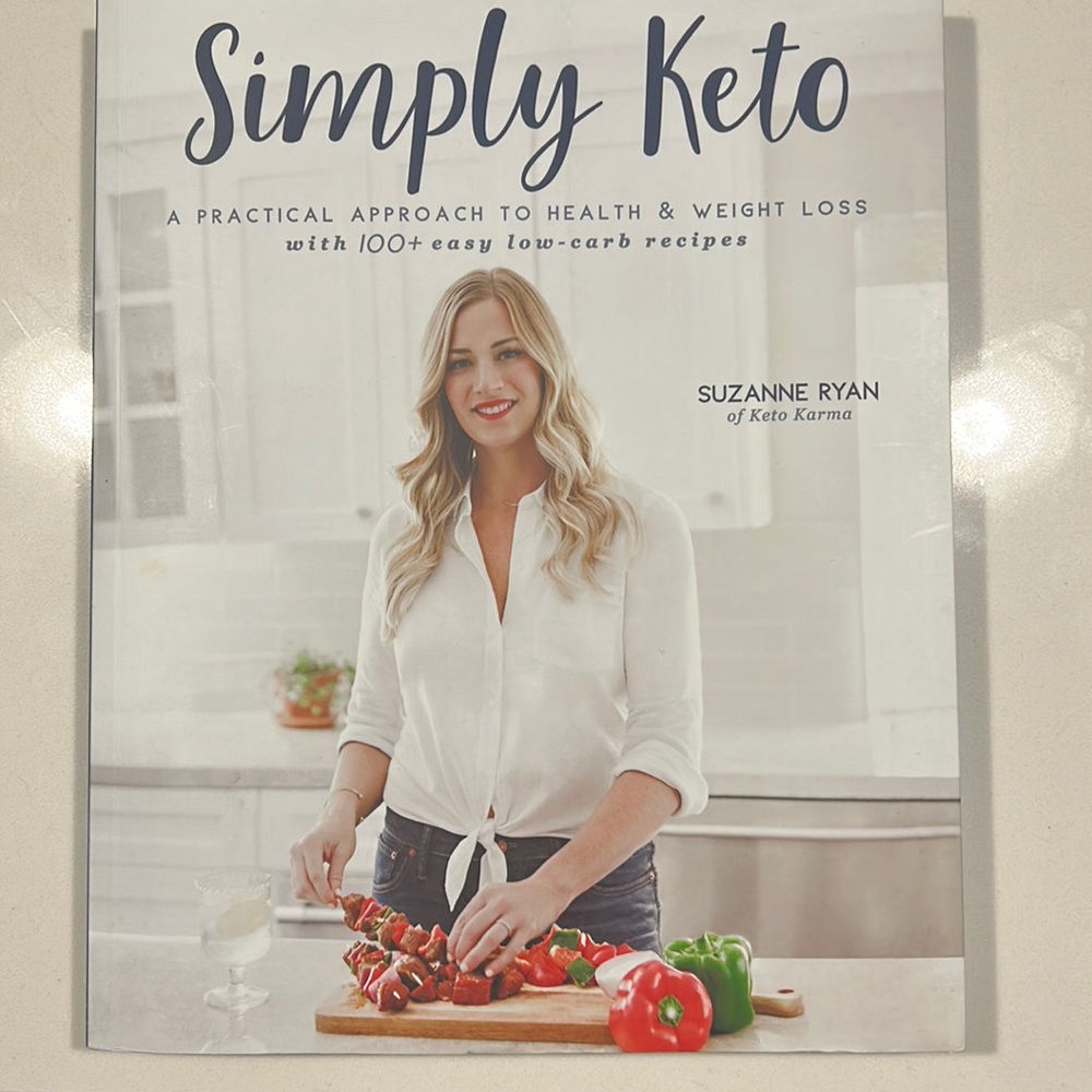 Simply Keto cookbook/ recipe book by Suzanne Ryan of Keto Karma